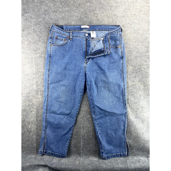 Levi's Jeans Women's Size 18 Blue Denim Classic Capri Denim Jeans - Picture 5 of 7
